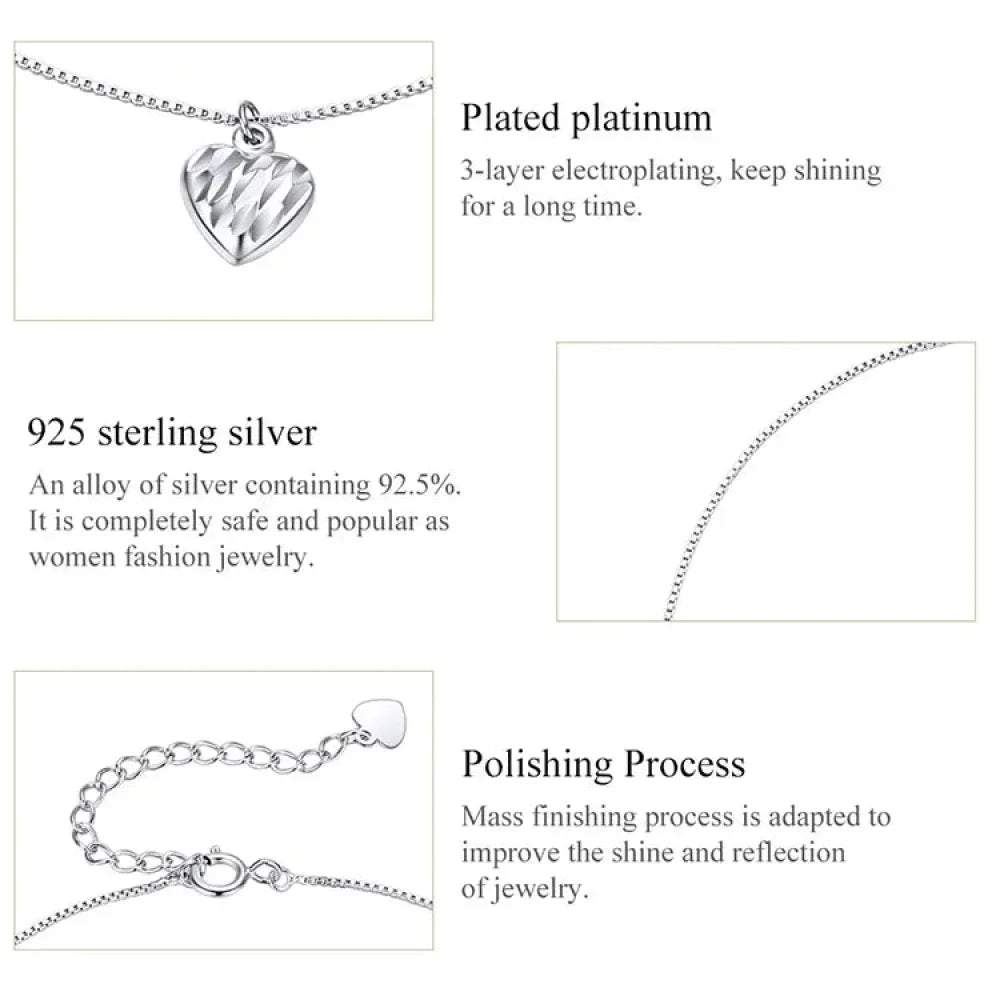 The Essential 925 Sterling Silver Charm Anklet