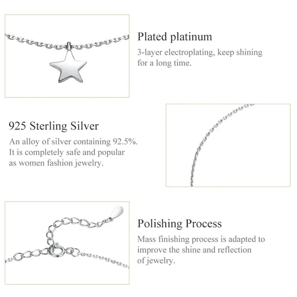 The Essential 925 Sterling Silver Charm Anklet