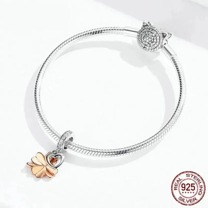 Breloque Trèfle Chanceux Gardon en Argent Sterling 925 - Scc1238