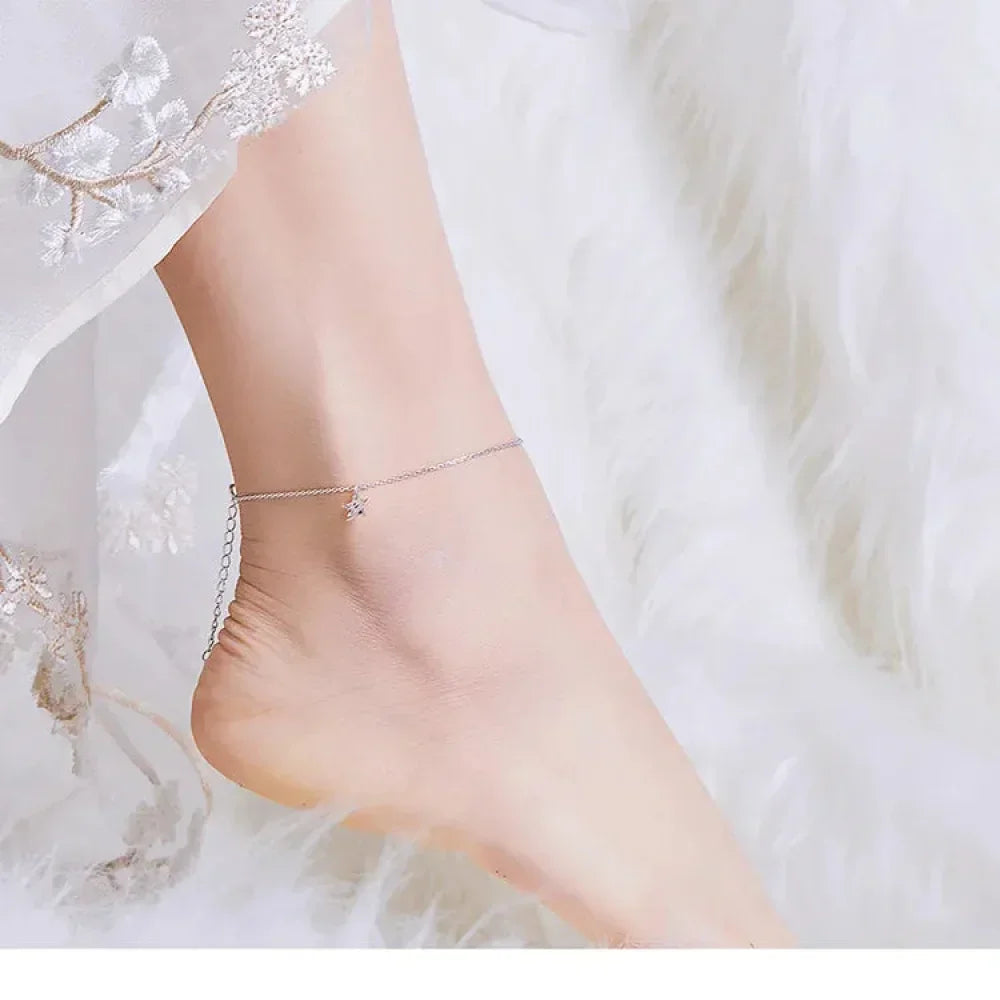 The Essential 925 Sterling Silver Charm Anklet