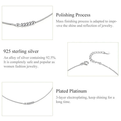 La délicate chaîne de cheville en argent sterling 925 avec perles