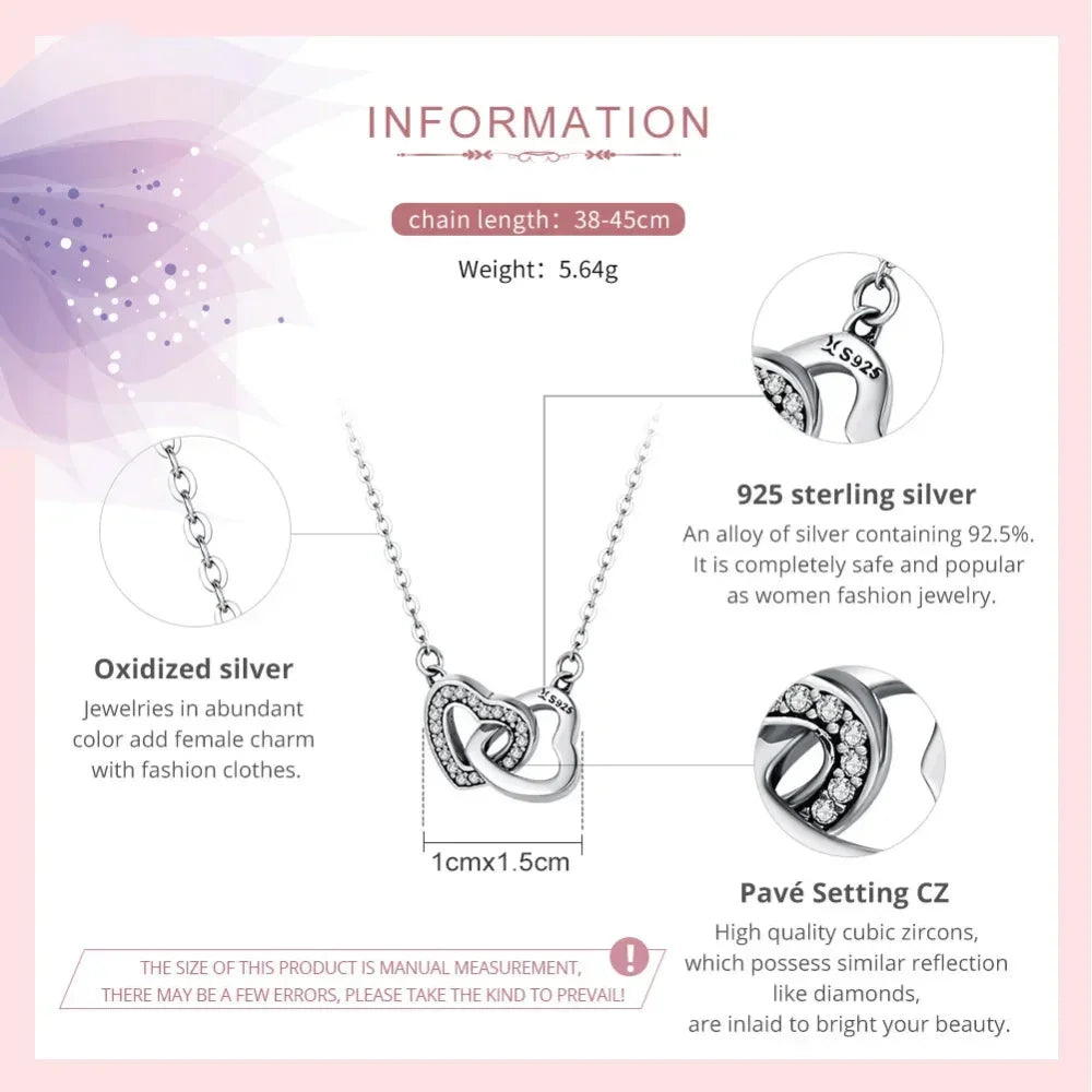 925 Sterling Silver Heart Pendant Necklace - Perfect Valentine'S Day Gift
