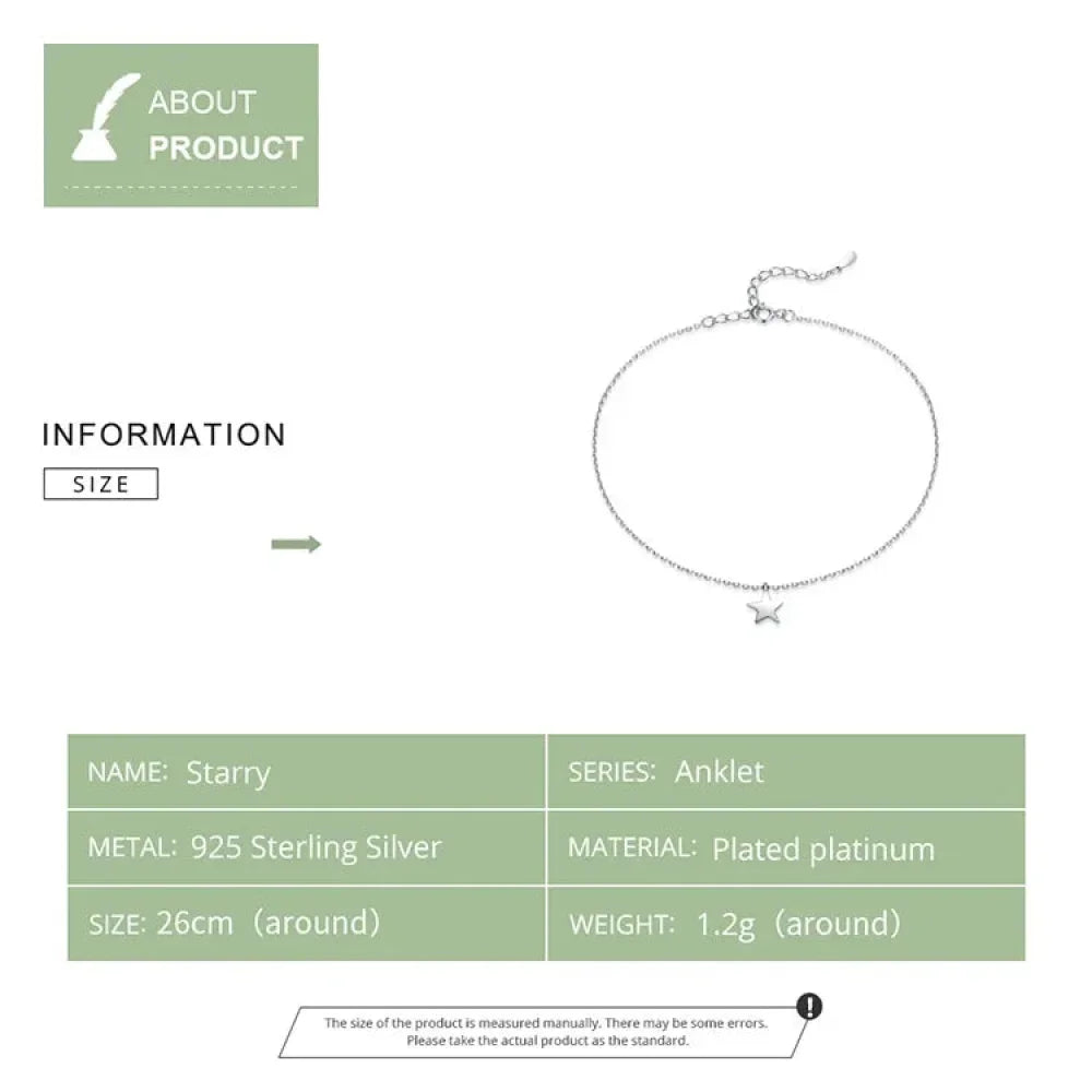 The Essential 925 Sterling Silver Charm Anklet