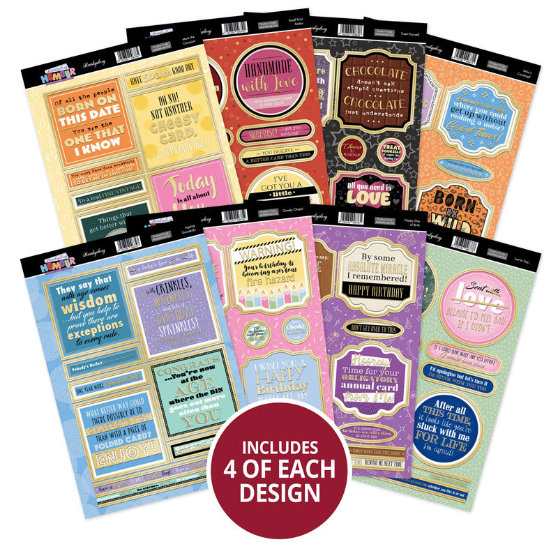 Kit de décorations pour cartes Hunkydory Humour Luxury