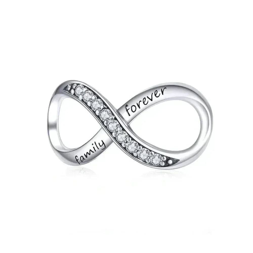 Breloques en argent sterling 925 avec cristaux 5A transparents en forme de cœur et de X pour bracelet et pendentif de collier