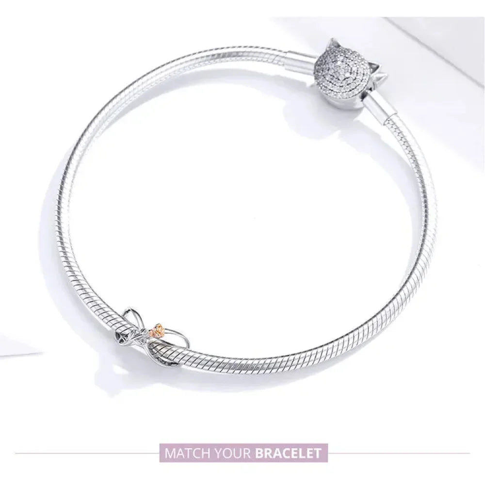 Breloques en argent sterling 925 avec cristaux 5A transparents en forme de cœur et de X pour bracelet et pendentif de collier