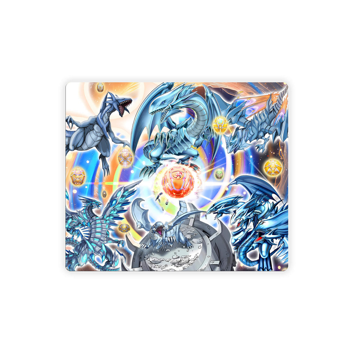 Tapis de Souris Dragon Blanc aux Yeux Bleus Sceaux Hérétiques