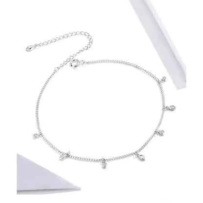 The Minimalist 925 Sterling Silver Tassel Anklet