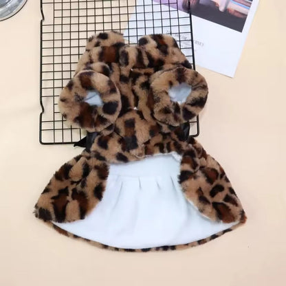 Manteau pour chien Miss Daisy Leopard – Vêtement d'extérieur de luxe pour chiens