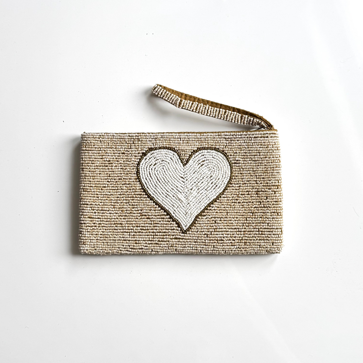 Beaded Heart Clutch