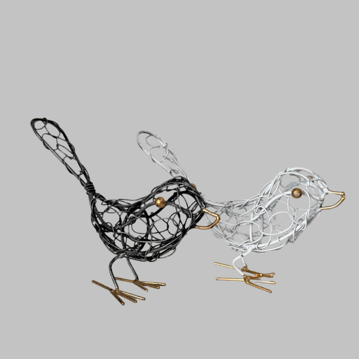Oiseau en fil de fer - Noir