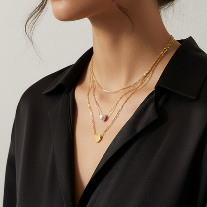 Pendentif Harmonie Cœur et Perle