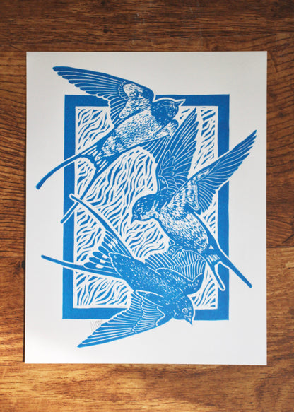 'Three Swallows' hand print
