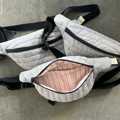 Le sac bandoulière – Matelassé gris