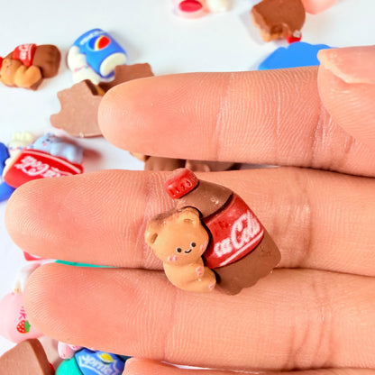 Flat Cute Animal & Soda Charms for DIY Crafts