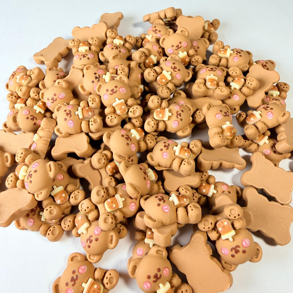 Breloques Oursons Lait Thé pour Artisanat DIY
