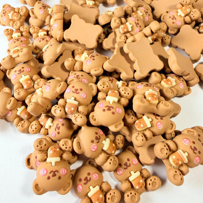 Breloques Oursons Lait Thé pour Artisanat DIY