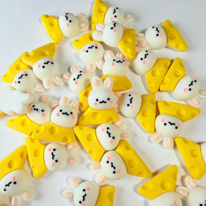 Breloques Lapin Fromage pour Artisanat DIY
