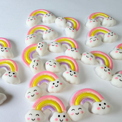 Breloques Smiley Arc-en-ciel pour Loisirs Créatifs
