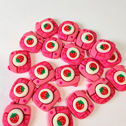 Breloques appareil photo fraise pour l'artisanat DIY