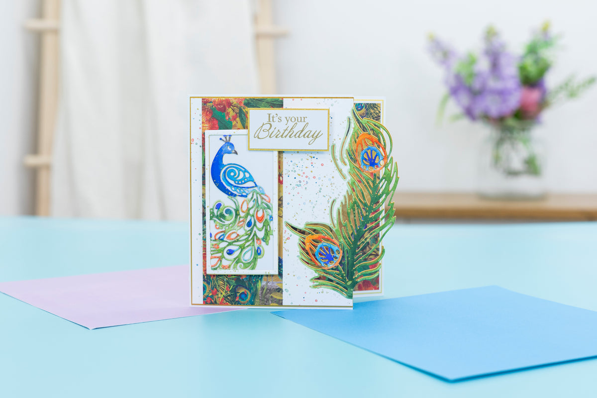 Graceful Plumes Luxury Linen Card Pack A4 