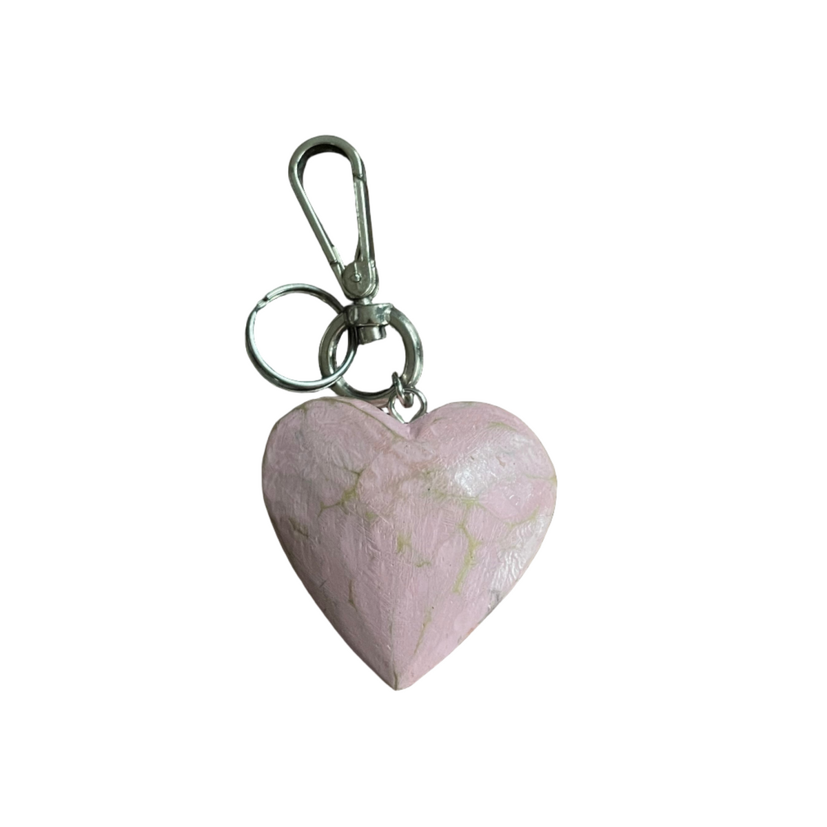 Porte-clés cœur sculpté à la main