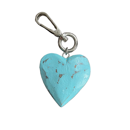 Porte-clés cœur sculpté à la main