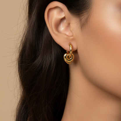 Boucles d'oreilles Charmes Cœurs Entrelacés