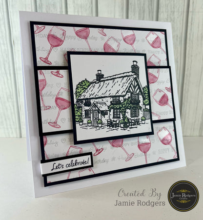 Jamie Rodgers Crafts Happy Birthday DL Clear Stamp Set
