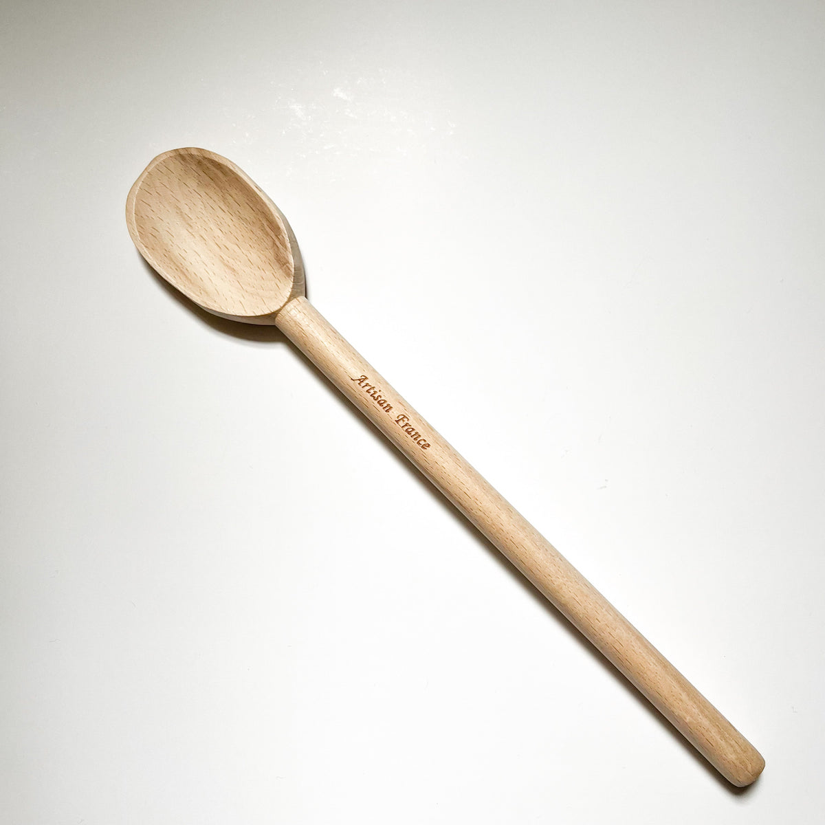Cuillère de cuisson artisanale en hêtre – 100 % naturelle – Cuillère en bois non toxique – 30 cm