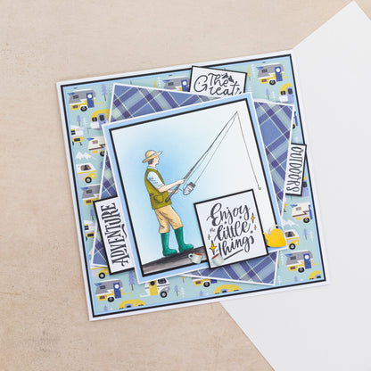 Crafters Companion The Great Outdoors Clear Acrylic Stamp Set - Find Yourself in Nature 