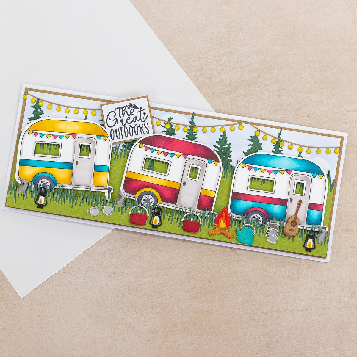 Crafters Companion The Great Outdoors Clear Acrylic Stamp Set - Find Yourself in Nature 