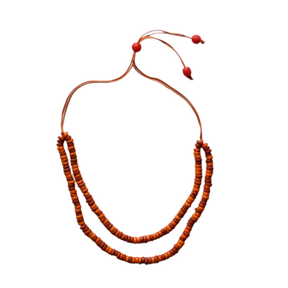 Double Strand Glass Bead Necklace