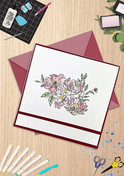 Tampon GoLetterPress Impression - Tampon 3 - Spécialement pour vous, floral