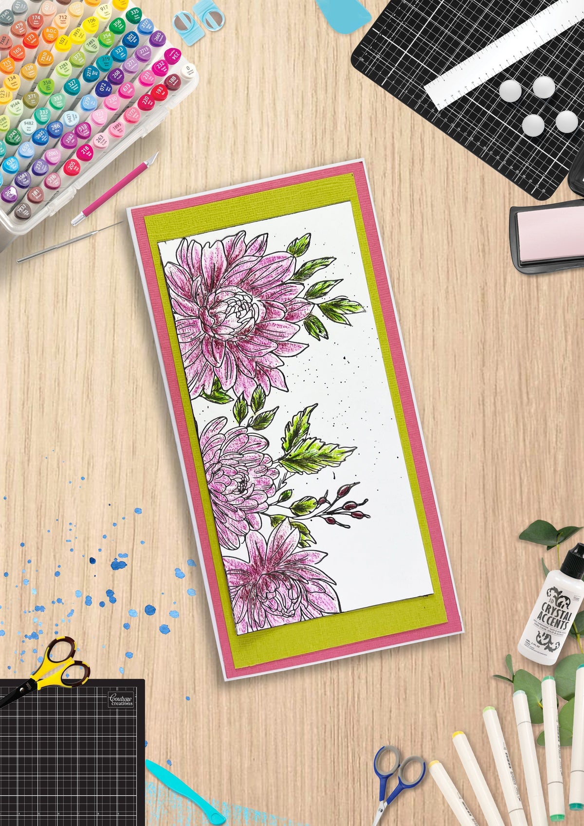 GoLetterPress Impression Stamp - Tampon 7 - Tu es Incroyable Fleurs