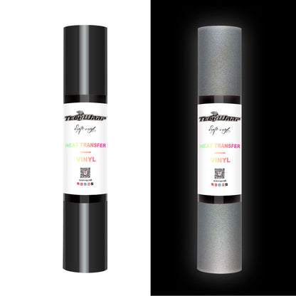 Vinyle thermocollant réfléchissant Teckwrap – Noir Encre | Vinyle thermocollant tendance et durable pour t-shirts et costumes