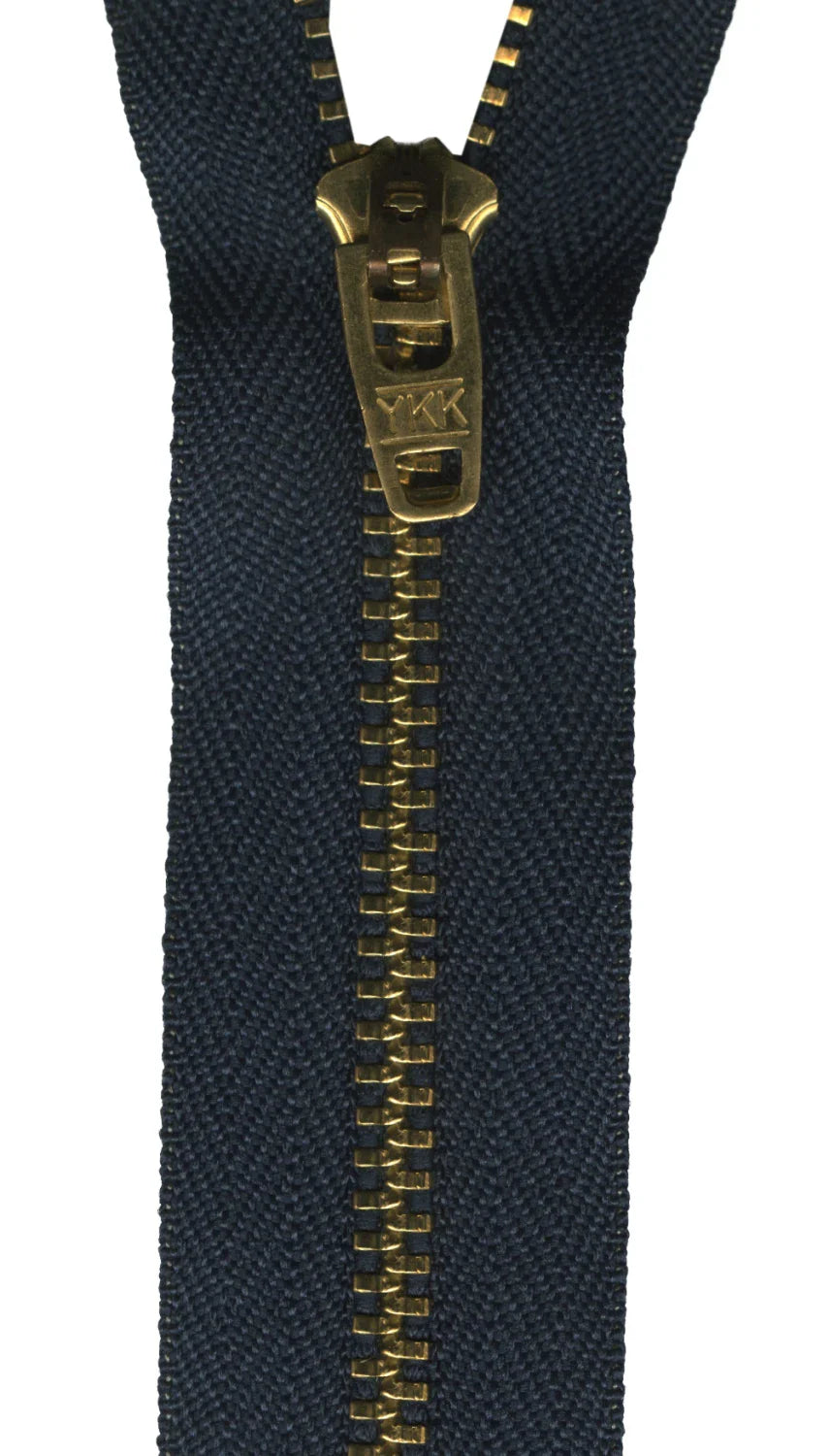 7" Metal Jean Zipper  - Navy