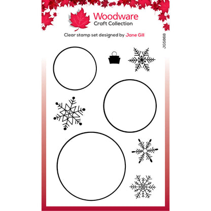 Tampon Woodware Clear Singles Paintable Baubles Circles 4 po x 6 po