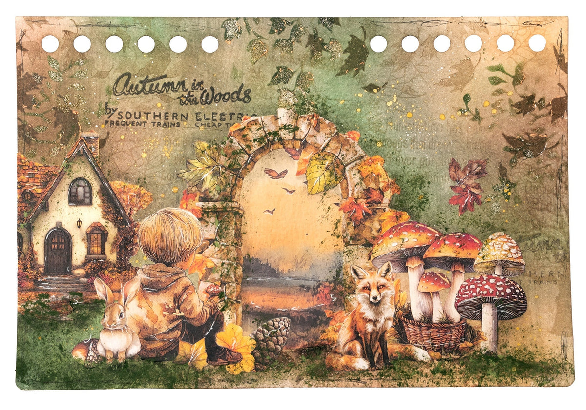 JMA Éléments en papier 35 Éléments de collage L'automne dans les bois 35 pièces