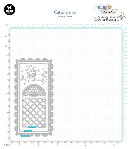 JMA Matrice de Découpe Fenêtre Slimline Sentiments de Liberté 105x210x1mm 5 PC nr.514