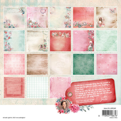 Bloc de papiers créatifs JMA Fonds de page Sending You Love 36 feuilles