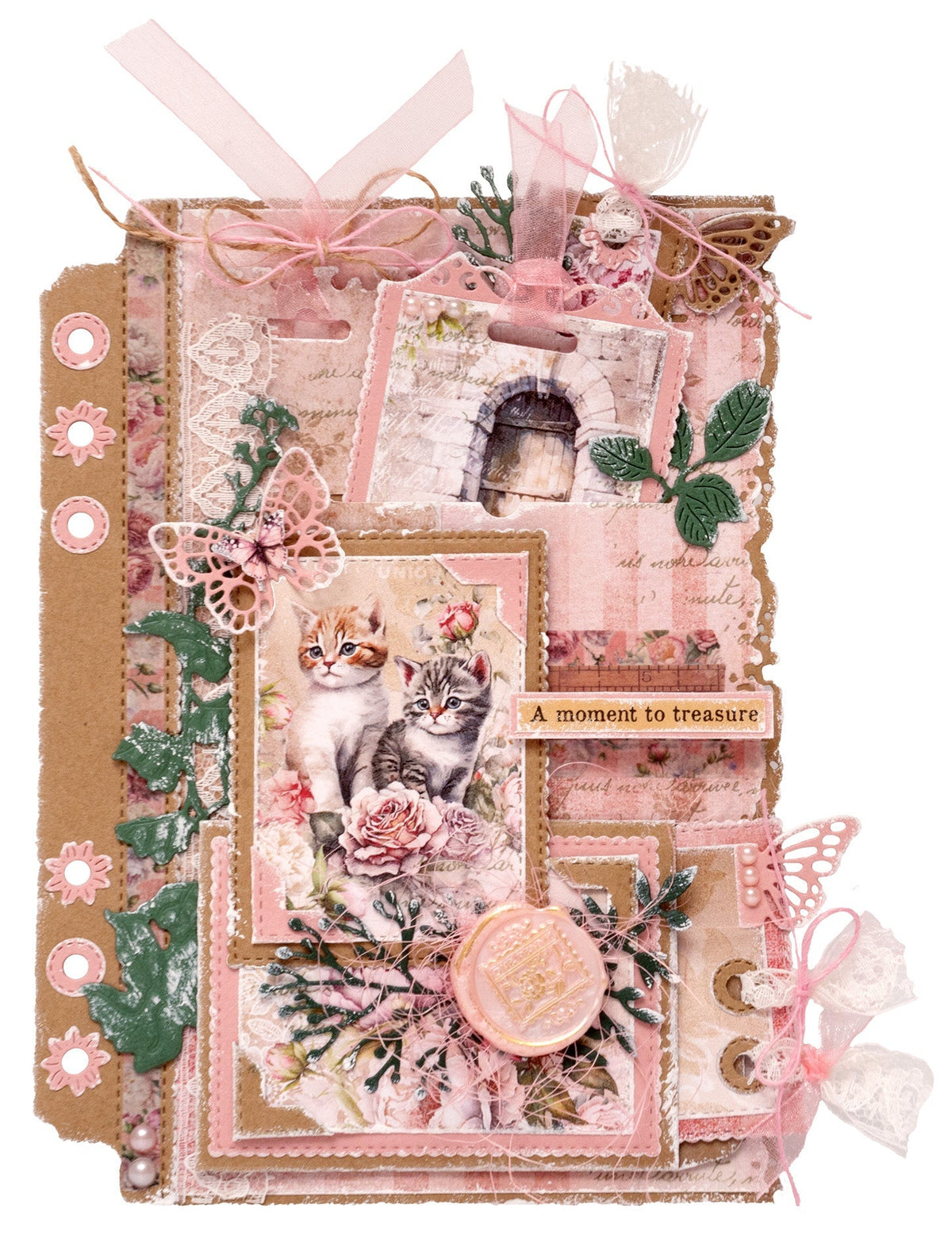 JMA Washi Tape Fleurs & Bordures Rêves Victoriens Lot de 4