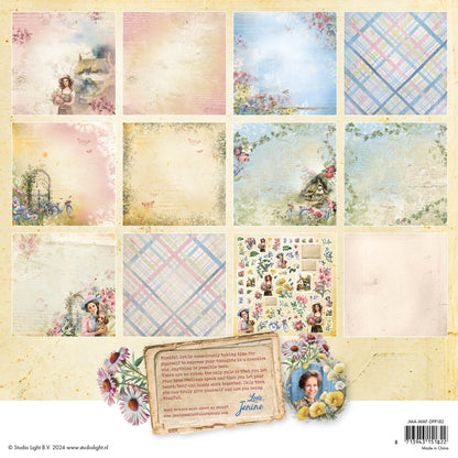 Bloc de papiers JMA Design double-face pour scrapbooking Wild & Free 12 feuilles