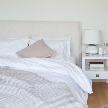 Lit plateforme de rangement Watkins – Crème
