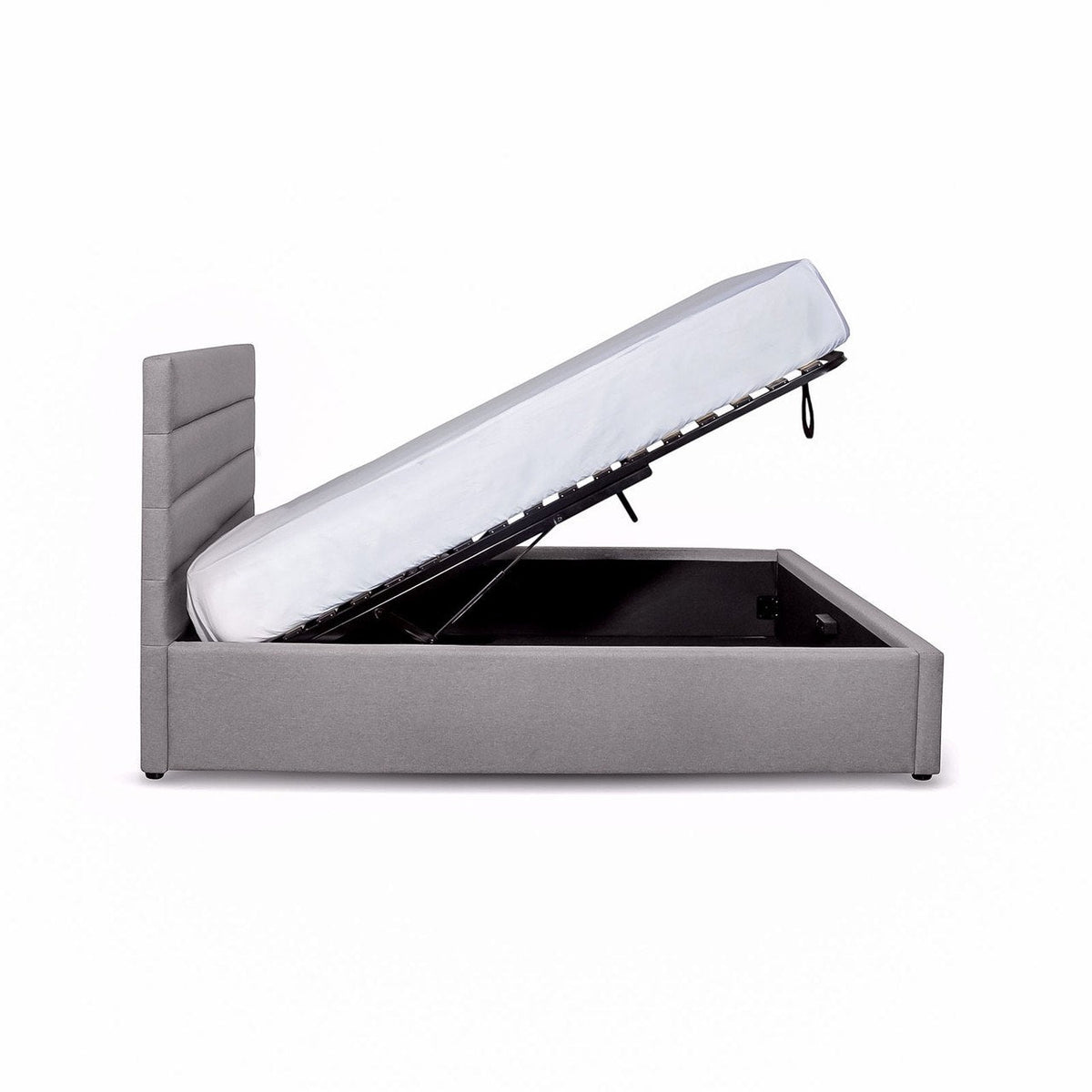 Lit de rangement Justin Queen - Greige
