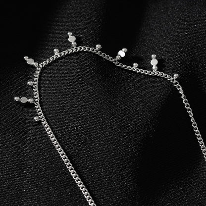 Style KALPI : Collier en chaîne avec zircons et perles en argent