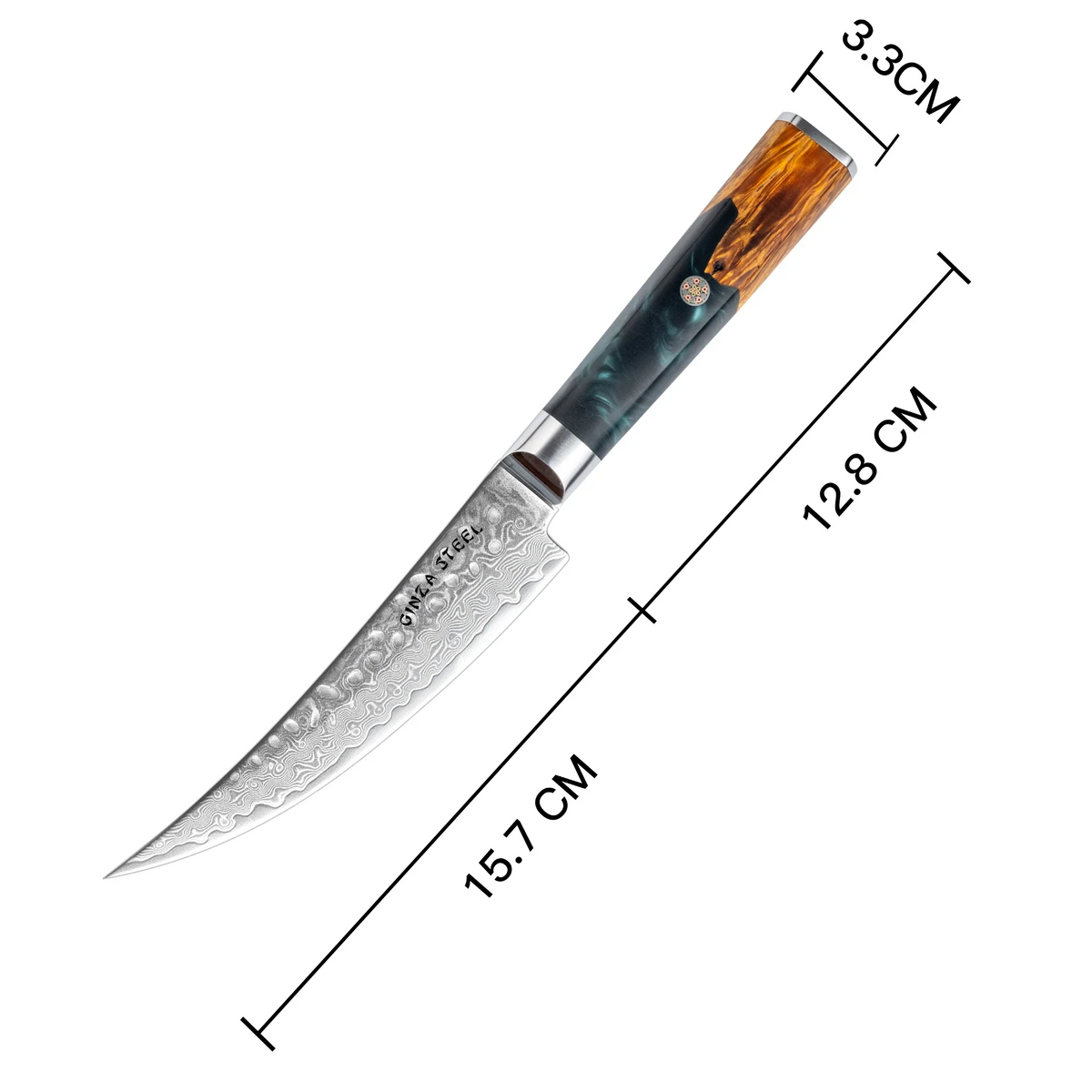 Kaze Katana Boning Knife 6″ | Damascus Steel by Ginza Steel