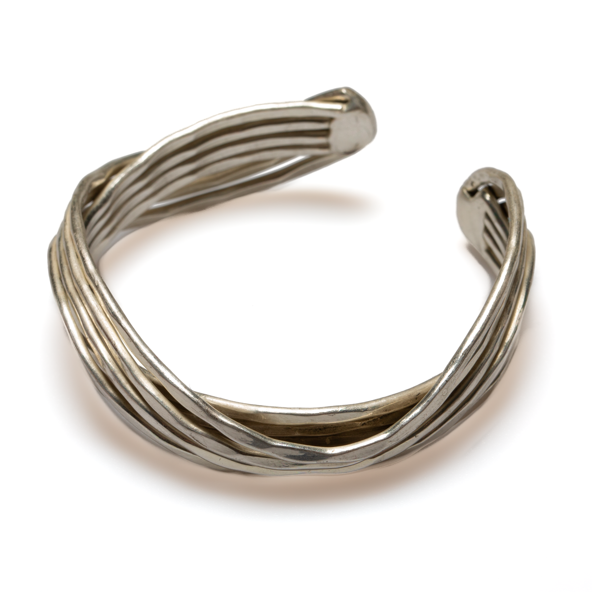 Manchette Métal Ondulé - Couleur argent