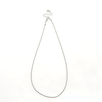 KIRA: Collier chaîne corde en argent 28 pouces