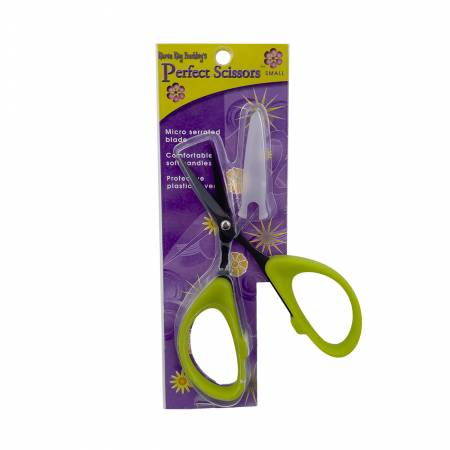 Ciseaux parfaits Karen Kay verts 4-3/16 po petite lame micro-dentelée antidérapante
